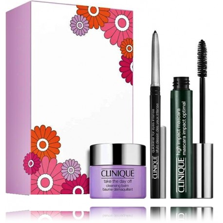 Clinique High Impact Favourites набор для женщин (7 мл тушь+ 0,14 г карандаш + 15 мл очищающий бальзам)