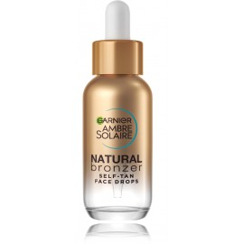 Garnier Ambre Solaire Natural Bronzer Self-Tan Face Drops isepruunistavad tilgad näole