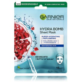 Garnier Skin Naturals Hydra Bomb Super Hydrating + Replumping Sheet Mask kangasmask väga kuivale näonahale