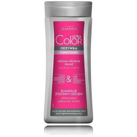 Joanna Ultra Color Conditioner Pink Shades of Blond palsam heledatele ja hallidele juustele