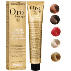 Fanola Oro Therapy Oro Puro Color Keratin Gold & Argan Oil Permanent Coloring Cream värvimiskreem juustele ilma ammoniaagita