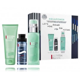 Biotherm Homme Aquapower komplekt meestele (75 ml näogeel + 75 ml dušigeel + 50 ml habemeajamisvaht)