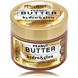 Perfecta Peanut Butter Hydro&Glow drėkinantis ir šviesinantis kūno šveitiklis su cukrumi