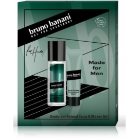 Bruno Banani Made for Men komplekt meestele (75 ml. aromatiseeritud deodorant + 150 ml. dušigeel)