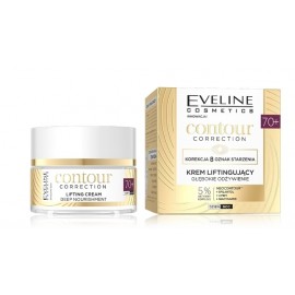 Eveline Contour Correction Lifting Cream 70+ Deep Nourishing maitinantis veido kremas brandžiai odai