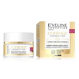 Eveline Contour Correction 60+ Rejuvenating Cream Face Oval Modeling veido ovalą modeliuojantis kremas