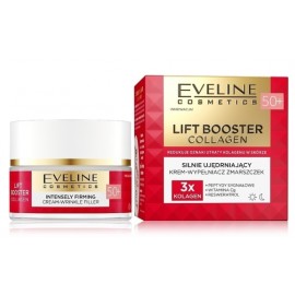 Eveline Lift Booster Collagen Strongly Firming Cream-Wrinkle Filler 50+ veido kremas nuo raukšlių