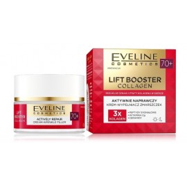 Eveline Lift Booster Collagen Actively Repairing Cream-Wrinkle Filler 70+ atkuriamasis veido kremas brandžiai odai