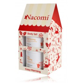 Nacomi Cozy Morning rinkinys (kūno šveitiklis 100 ml. + kūno kremas 180 ml.)