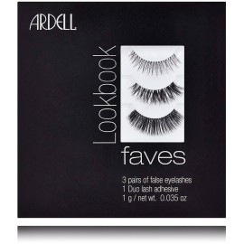 Ardell Lookbook Faves набор клеящихся накладных ресниц (110 ресниц + 120 ресниц + 105 ресниц + 1 г клей)