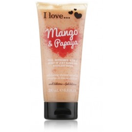 I Love Mango & Papaya Exfoliating Shower Smoothie kūno šveitiklis