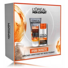 L'OREAL Hydra Energetic rinkinys vyrams (veido prausiklis 100 ml. + veido kremas 50 ml.)