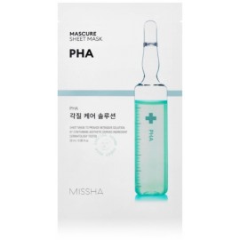 Missha Mascure Peeling Solution Sheet Mask PHA отшелушивающая и очищающая тканевая маска для лица с PHA-кислотами