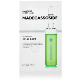 Missha Mascure Rescue Solution Sheet Mask успокаивающая и увлажняющая тканевая маска для лица с экстрактом центеллы