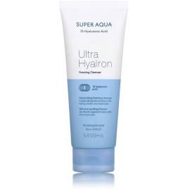 Missha Super Aqua Ultra Hyalron Foaming Cleanser увлажняющая очищающая пенка для лица с гиалуроновой кислотой