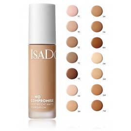 Isadora No Compromise Light Weight Matte Foundation matinį efektą suteikiantis makiažo pagrindas