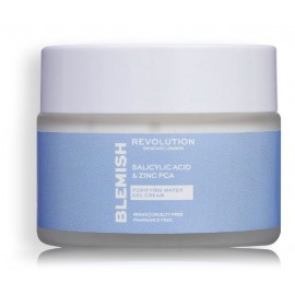 Revolution Skincare Blemish Salicylic Acid & Zinc PCA Purifying Water Gel Cream gelinis kremas probleminei veido odai