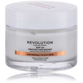 Revolution Skincare Protecting Boost SPF30 drėkinamasis apsauginis veido kremas riebiai ir normaliai odai