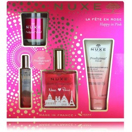 Nuxe Happy In Pink Set komplekt (kuiv õli 100 ml. + EDP 15 ml. + dušigeel 100 ml. + küünal 70 g.)