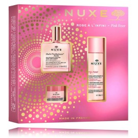 Nuxe Pink Fever набор (мицеллярная вода 100 мл. + сухое масло 50 мл. + бальзам для губ 15 г.)