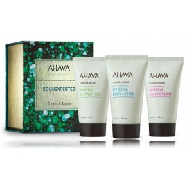 Ahava Be Unexpected Three`s A Charm Set naistele (40 ml. dušigeel + 40 ml. kehakreem + 40 ml. kätekreem + 0,5 ml seerum)