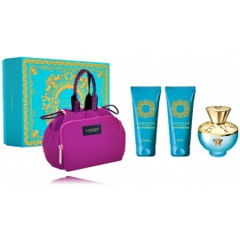 Versace Pour Femme Dylan Turquoise komplekt naistele (100 ml. EDT + 100 ml. kehageel + 100 ml. dušigeel + kosmeetikakott)