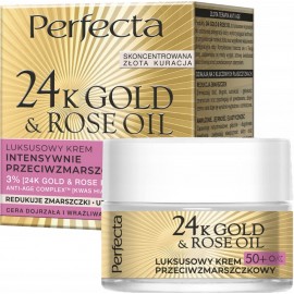 Perfecta 24K Gold & Rose Oil 50+ päeva- ja öökreem küpsele näonahale