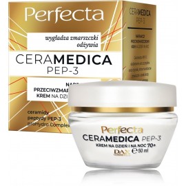 PERFECTA CeraMedica PEP-3 70+ восстанавливающий дневной и ночной крем для лица от морщин