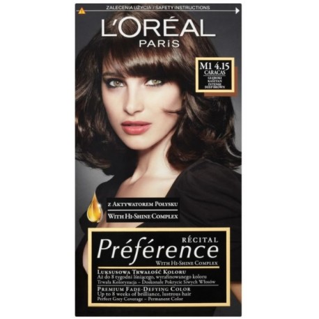 L'oreal Préférence Récital Стойкая краска для волос 4,15-M1 Caracas