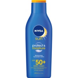 Nivea Sun Protect & Moisture увлажняющий солнцезащитный лосьон с SPF50 200 мл.