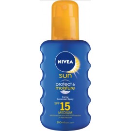 Nivea Sun Protect & Moisture Увлажняющий спрей солнцезащитный с SPF15 200 мл.