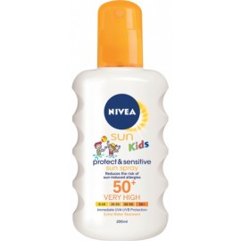 Nivea Sun Kids Protect & Sensitive päikesekaitsesprei laste tundlikule nahale SPF50+ 200 ml