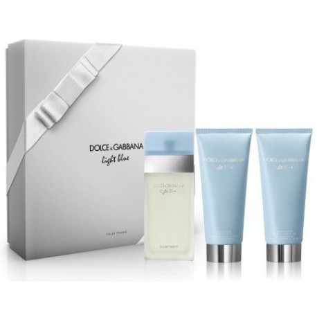 Dolce & Gabbana Light Blue набор для женщин (100 мл. EDT + 100 мл. лосьон для тела + 100 мл. Гель для душа)