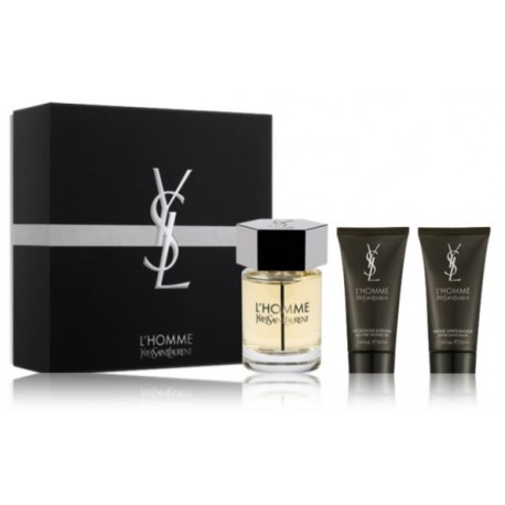 Yves Saint Laurent L'Homme набор для мужчин (60 мл. EDT + 50 мл. Гель для душа + 50 мл. бальзам после бритья)