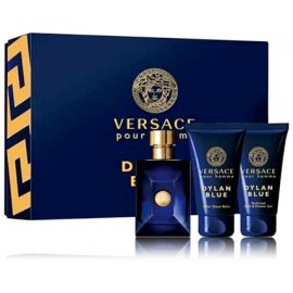 Versace Dylan Blue Pour Homme набор для мужчин (50 мл. EDT + 50 мл. Гель для душа + 50 мл. бальзам после бритья)