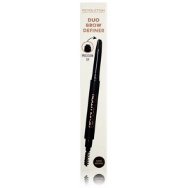 Makeup Revolution Duo Brow Definer kulmuviimistlusvahend pintsliga