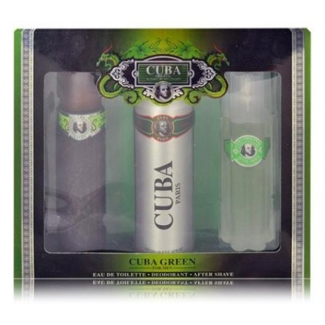 Cuba Green komplekt meestele (100 ml EDT + 100 ml habemeajamisjärgne vedelik + 200 ml deodorant)