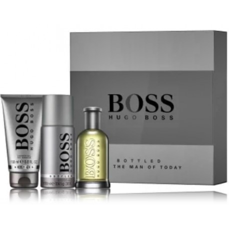 Hugo Boss Bottled набор для мужчин (100 мл. EDT + 150 мл. Гель для душа + 150 мл. спрей дезодорант)