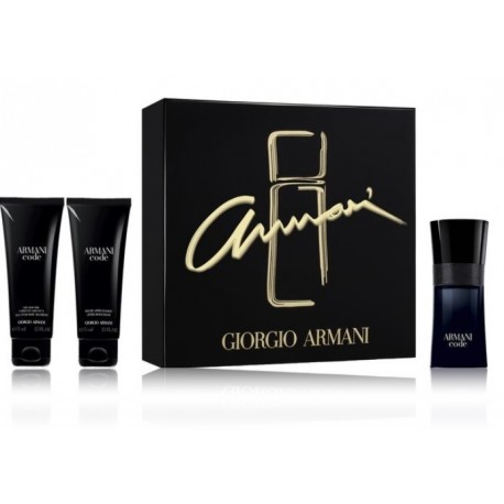Giorgio Armani Code for Men komplekt meestele (50 ml EDT + 75 ml habemeajamisjärgne palsam + 75 ml dušigeel)