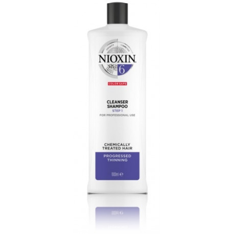 Nioxin System 6 шампунь против выпадения волос для поврежденных волос 1000 мл.