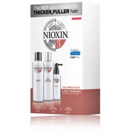 Nioxin System 3 komplekt kergelt hõrenevatele värvitud juustele (150 ml šampoon + 150 ml palsam + 50 ml erihooldus)