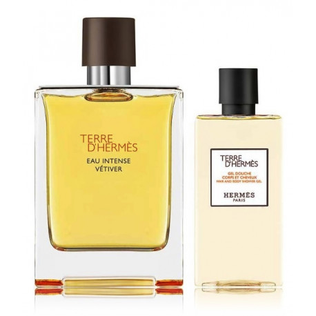 Hermès Terre d'Hermès Eau Intense Vetiver komplekt meestele (100 ml EDP + 80 ml dušigeel)